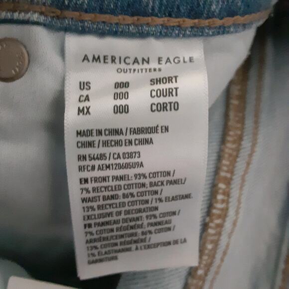 American Eagle Strigid Mom Jeans Women’s Size 000 Short Mid Rise 23W EUC - Picture 5 of 11